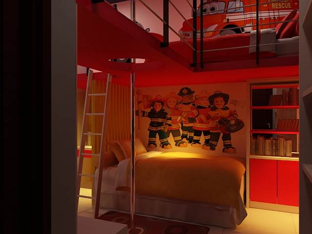 Desain interior kamar anak tematik